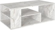 Меламинов кафе маса в цвят бял мрамор 110x60x42см.