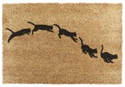 Изтривалка от кокосови влакна 40x60 cm Jumping Cats – Artsy Doormats