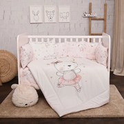 LORELLI Classic Сет Лили от 5 части за легло 60/120 см. РАНФОРС РОЗОВО МЕЧЕ БАЛЕРИНА