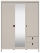 Сиво-бежов гардероб с огледало 150x199x58 cm Madrid – Tvilum