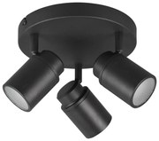 Матово черен метален прожектор Angelo - Trio