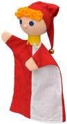 Moravská - Кукла за куклен театър Шут със звънче на шапката, 27 см