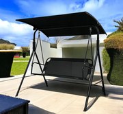 Градинска люлка за 3 души 4006D – тъмносива