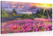 Картина на платно – Цветна пейзажна маслена живопис