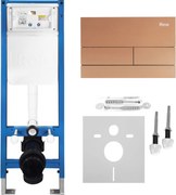 Комплект Структура за Вграждане за WC Slim 024N с Бутон T Brush Copper