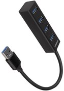 AXAGON HUE-M1A 4x USB3.2 Gen 1 MINI hub, metal, 20cm USB-A cable