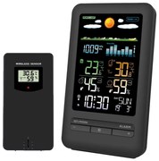 Solight TE87 - Метеостанция с LCD дисплей, 2xAA, черна