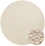 Кремав кръгъл килим ø 133 cm Wolly – BT Carpet