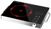 Единичен инфрачервен котлон Elite EFP-1255P, 2200W, Сензорно управление, LED дисплей, Таймер, Черен/гланц