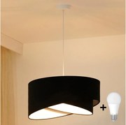 Brilagi - LED Пендел LYRA 1xE27/15W/230V черен/бял