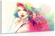 Картина на платно – Акварелен женски портрет