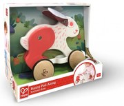 Hape - Дървена играчка за дърпане, Заек, 24x11x20 см