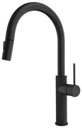 Sapho - Кран за мивка с издърпваща се пръскачка FLAWO матов черен