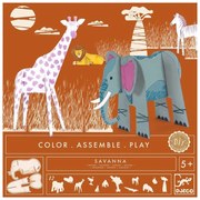 Djeco - Сглоби, оцвети и играй Савана DJ08003