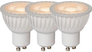 К-кт 3x LED Димируема крушка MR16 GU10/5W/230V 3000K - Lucide 49006/15/31