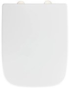 WENKO 24334100-Тоалетно седало EXCLUSIVE 46,5x37 cm бяло/сребристо