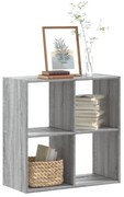 852830 vidaXL Библиотека, сив сонома, 68,5x32x68,5 см, инженерно дърво