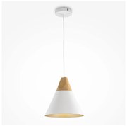 Maytoni P359-PL-01-W -Пендел BICONES 1xE27/60W/230V Ø 22 см бял/бежов