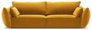 Кадифен диван в цвят горчица 208 cm Vanda – Mazzini Sofas