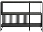 Черна библиотека от камък 120x83 cm Strington – Actona