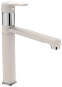 Стоящ смесител за кухня SevaL, BC393FQ, Vidima, месинг, хром + шампанско, с висок тръбен чучур, 24.6х29.1см