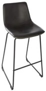 Бар стол atmosphera Lois, Кожа - Черен