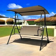 Градинска люлка за 3 души 4006D – бежов цвят