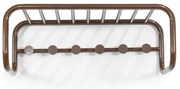 Тъмнокафява метална стенна закачалка с рафт 72 cm Retro – Spinder Design