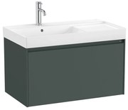 Конзолен шкаф за баня A851720513, Roca, с умивалник, зелен мат, 80х46х50.5см