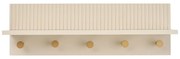 Бежова стенна закачалка с рафт 50 cm Rocca – House Nordic