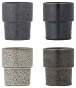 Кафяви глинени чаши в комплект от 4 бр. за еспресо 150 ml Ewan – Bloomingville