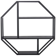 Черен двуетажен метален рафт Seaford - Actona