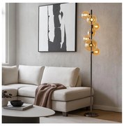 Brilagi - LED подова лампа MILLA 7xG9/3W/230V черен хром/злато