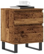 857437 vidaXL Нощни шкафчета 2 бр старо дърво 40x35x50 см инженерно дърво