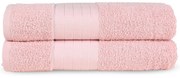 Розови памучни хавлиени кърпи в комплект от 2 бр. от тери 70x140 cm – Good Morning