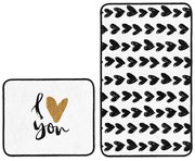 Бели/черни килими за баня в комплект 2 бр. 60x100 cm – Mila Home