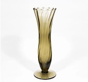 Стъклена ваза 24,5 см опушена