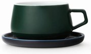 Чаша за чай с чинийка Viva Scandinavia ELLA CLASSIC V79765, 250 мл, Порцелан, Зелен