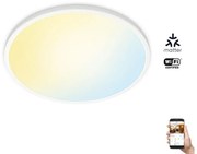 WiZ - LED Димируем плафон SUPERSLIM LED/22W/230V бял Wi-Fi