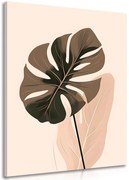 Картина на платно – Абстрактни ботанически форми монстера