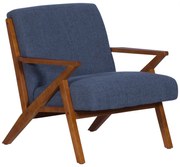 Кресло MAURO - орех - син