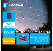 Aigostar - LED соларна коледна верига 100xLED/8 функции 4,5x1,5m IP65 топло бяло