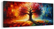 Картина на платно – Сияещо дърво на живота през есента