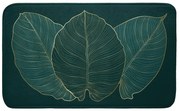 Тъмнозелен килим за баня 45x75 cm Jade – douceur d'intérieur