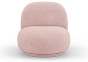 Светлорозово кресло от плат букле Chuck – Micadoni Home