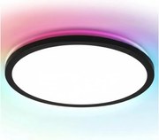 Aigostar - LED RGBW димируемо таванно осветително тяло MESH LED/24W/230V 3000-6500K черно + дистанционно управление