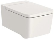 Конзолна тоалетна чиния A346537650, седалка и капак, порцелан, бежов, 44x37x56см