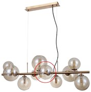 ITALUX - Резервно стъкло за полилей и стенна лампа CANELLO G9 Ø 13 см кафяв