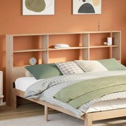 855648 vidaXL Горна табла с отделения, 200 см, масивно дърво бор