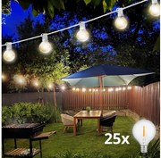 Brilagi - LED външна декоративна гирлянда GIRLANDA 25xE12 20 m бяла IP44 топла бяла светлина